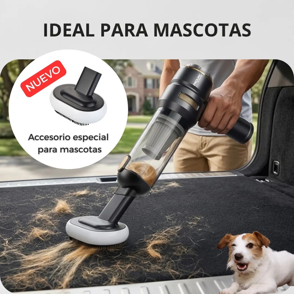 Aspiradora Portatil Inalambrica De Mano Provac Auto 4 En 1 Negro