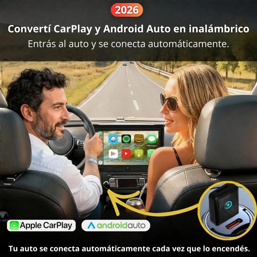 Adaptador Carplay Android Auto Inalámbrico Voltiva Link 2026